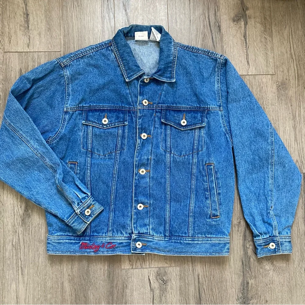 Mickey & CO. Mickey Mouse Denim Screen Printed Jacket Unisex Size Medium - Picture 7 of 8